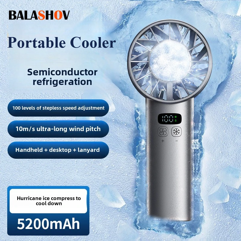 Outdoor Camping Misting Fan - พัดลมมือถือแบบพับได้ พัดลมขนาดเล็กแบบพกพา ชาร์จ USB ได้ พร้อมฟังก์ชั่นทำความเย็นความเร็วสูง