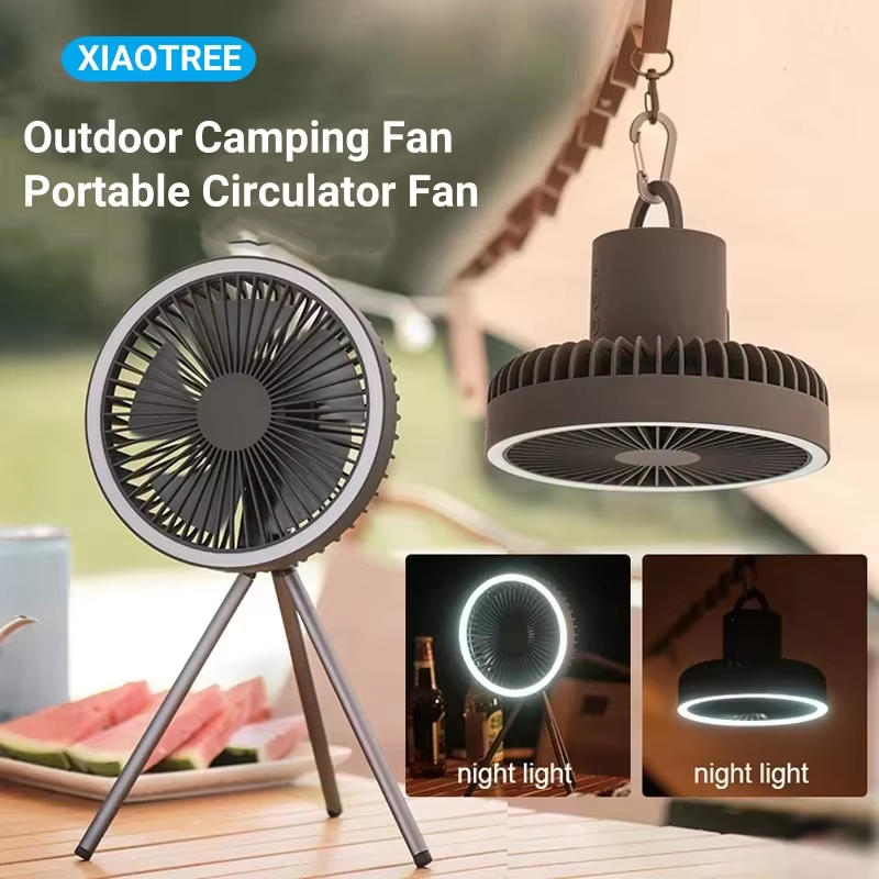 Outdoor Camping Misting Fan - 1/2ชิ้น10000มิลลิแอมป์ต่อชั่วโมงพัดลมตั้งโต๊ะแบบชาร์จไฟได้พกพาพัดลมไฟฟ้าติดเพดานไร้สายพร้อมไฟ LED แบตสำรอง