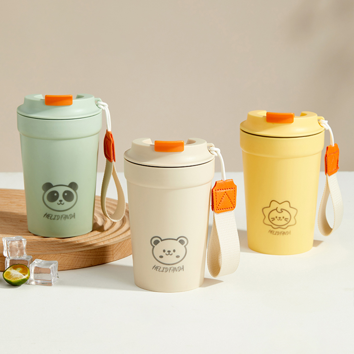 Camping Rope - WORTHBUY แก้วน้ำดื่มโดยตรงแบบพกพาสำหรับตั้งแคมป์พร้อมเชือกกันรั่วแก้วน้ำชาแก้วกาแฟสำหรับสำนักงานถ้วยกาแฟพลาสติกแคมป์