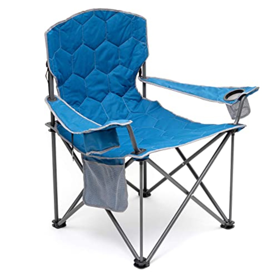 Outdoor Oversized Camping Chair - เก้าอี้แคมป์ปิ้งขนาดใหญ่พิเศษ 500 ปอนด์ XXL สำหรับคนตัวใหญ่สูงกว่า 6'4