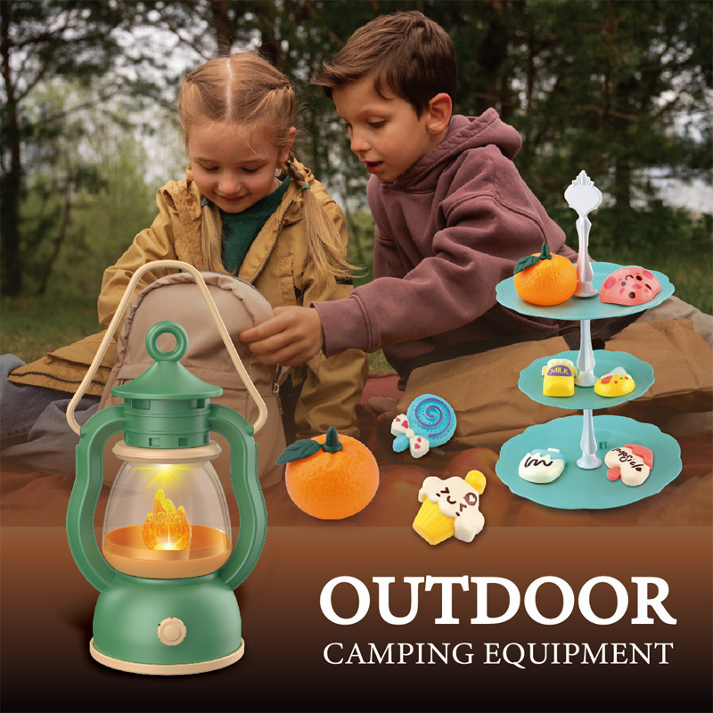 Outdoor Indoor Camping - ชุดตั้งแคมป์สําหรับเด็กแคมป์ไฟแกล้งเล่นของเล่นเด็กวัยหัดเดินสําหรับเด็กผู้ชายพร้อมแสงเสียงพร้อมของเล่นตั้งแคมป์สําหรับเด็กของขวัญในร่มกลางแจ้ง