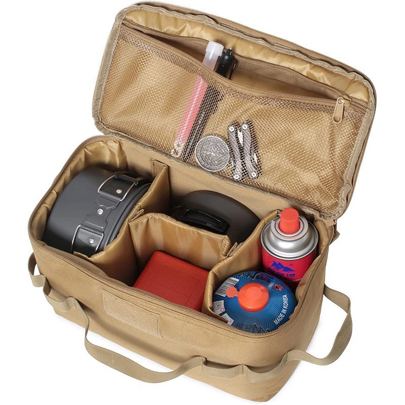 Outdoor Camping Uk - กระเป๋าเก็บถังแก๊สสำหรับตั้งแคมป์กลางแจ้ง ความจุขนาดใหญ่ กระเป๋าเครื่องมือพกพา อุปกรณ์จัดเก็บเครื่องครัวสำหรับปิกนิก กระเป๋าเก็บสมอบก