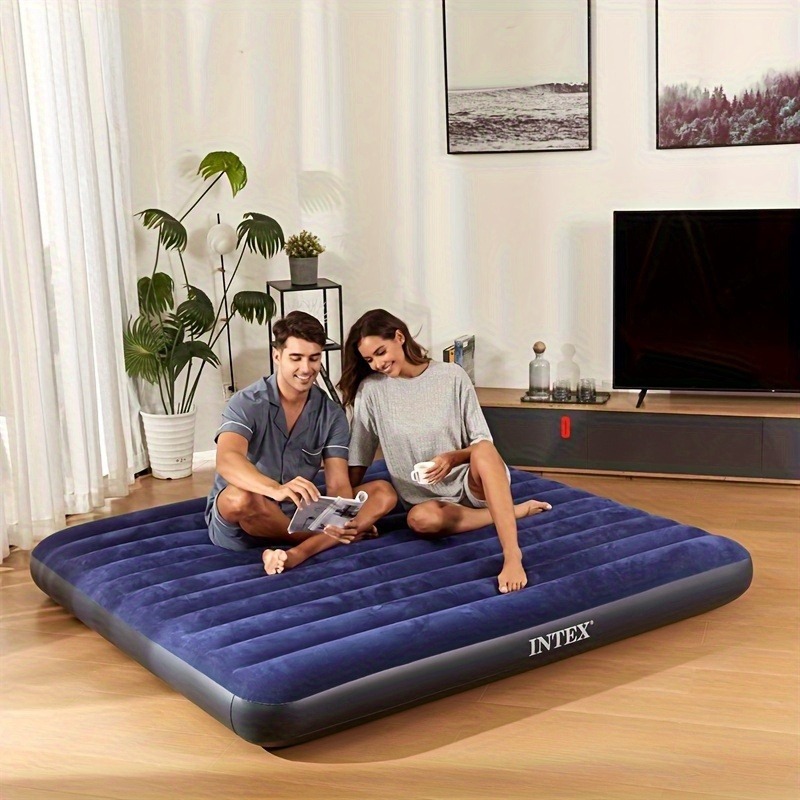 Outdoor Camping Mattress - ที่นอนเป่าลมแบบพกพา 1 ชิ้น นุ่มสบาย หนาเป็นพิเศษ พับเก็บได้