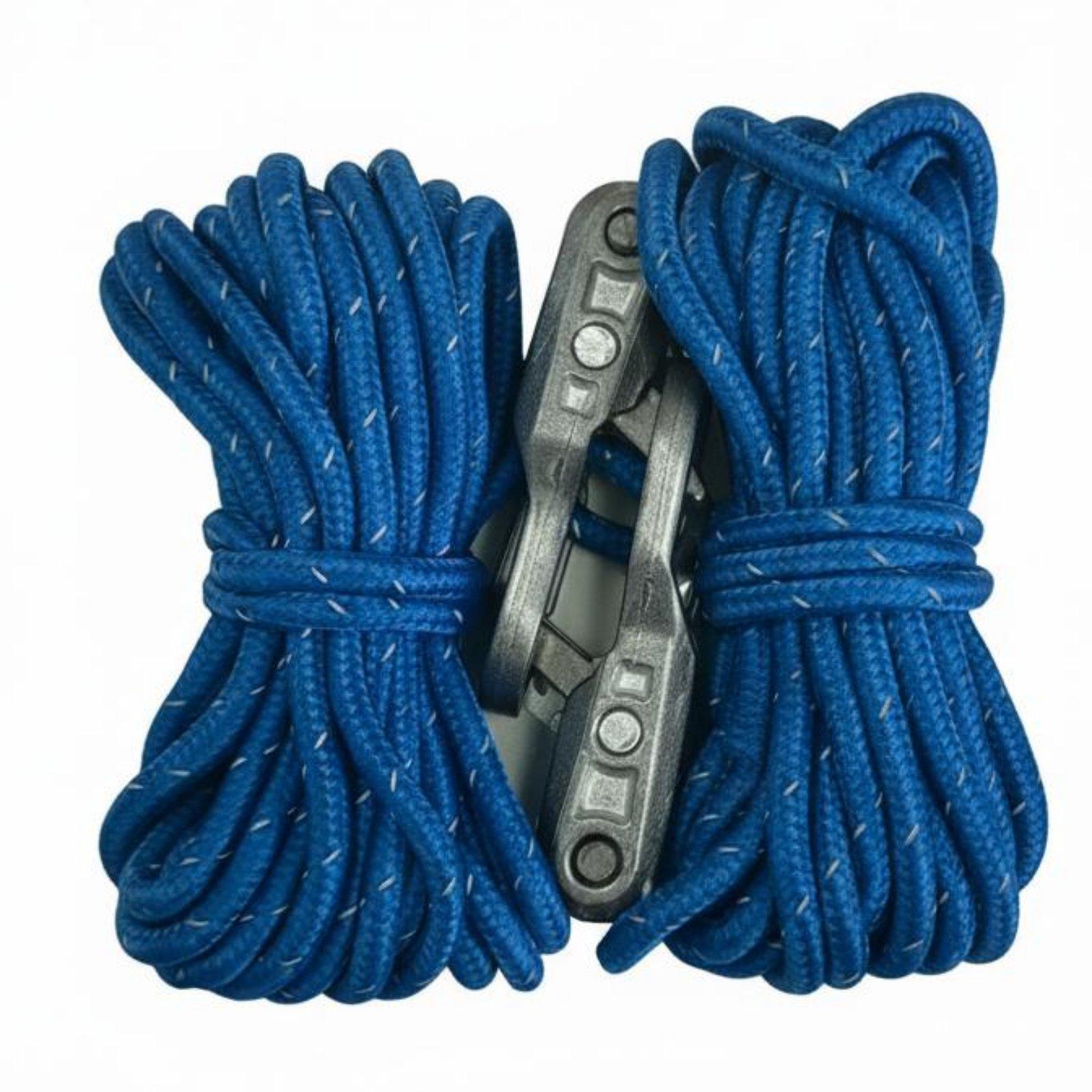 Camping Rope - ตัวล็อคเชือกพร้อมคาราบิเนอร์ ตัวปรับความตึงเชือกพาราคอร์ดโลหะ สำหรับใช้ในการตั้งแคมป์และงานสวน