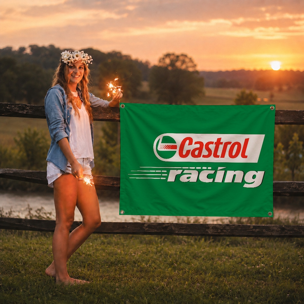 ธงตกแต่งแบรนด์ C-Castrol Moto  - Outdoor Camping Brands บทวิจารณ์และราคา