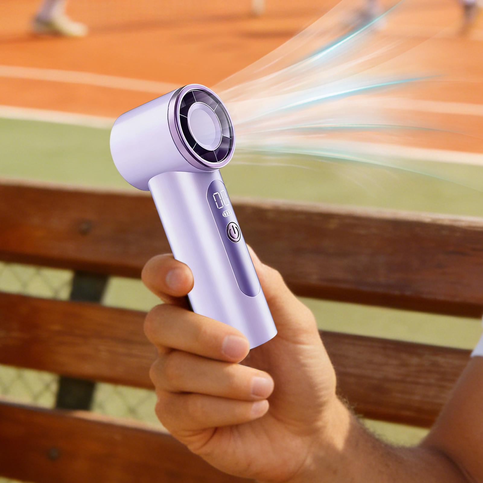 พัดลมมือถือขนาดเล็กแบบชาร์จ US - Outdoor Camping Misting Fan บทวิจารณ์และราคา