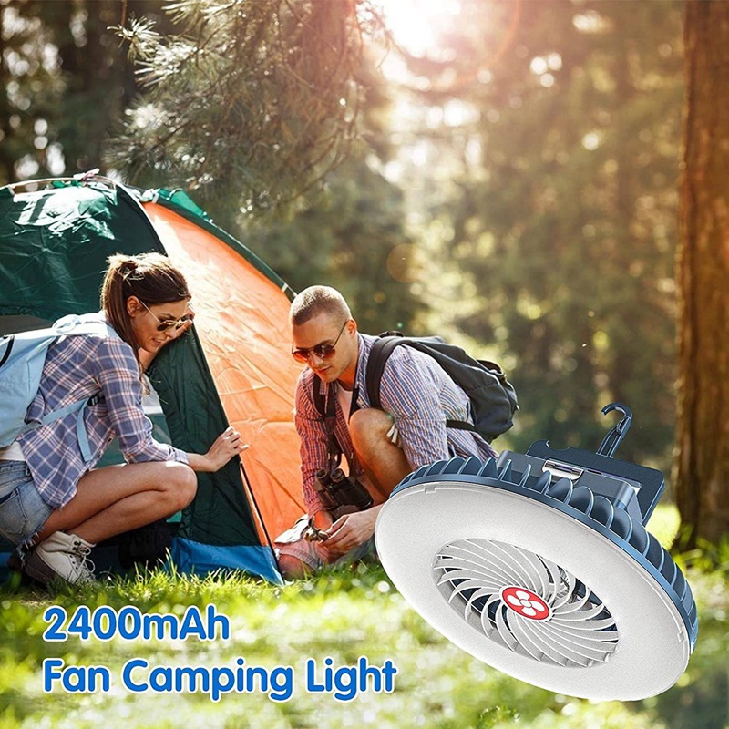 พัดลมตั้งแคมป์แบบพกพาพัดลมพร้อ - Outdoor Camping Misting Fan บทวิจารณ์และราคา