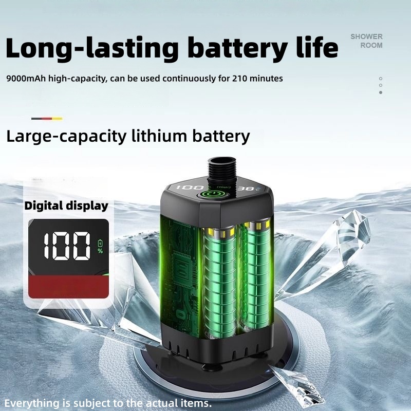 ชุดฝักบัวไฟฟ้าแบบพกพาสำหรับใช้ - Battery Outdoor Camping บทวิจารณ์และราคา