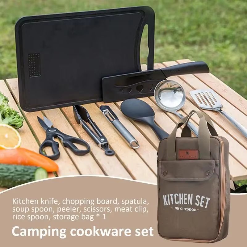 ชุดเครื่องครัวแคมป์ปิ้ง 8 ชิ้น - Outdoor Camping Uk บทวิจารณ์และราคา