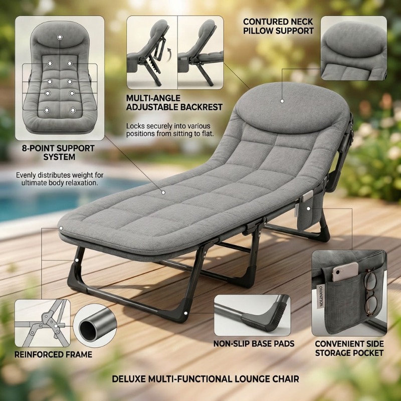 เก้าอี้พักผ่อนพับได้แบบพกพา, เ - Outdoor Oversized Camping Chair บทวิจารณ์และราคา