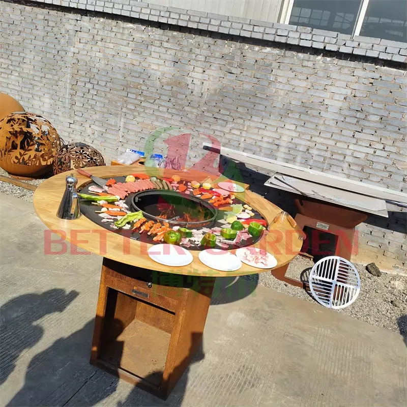 เตาบาร์บีคิวเหล็กคอร์เทนขนาด 8 - Outdoor Camping Fire Pit บทวิจารณ์และราคา