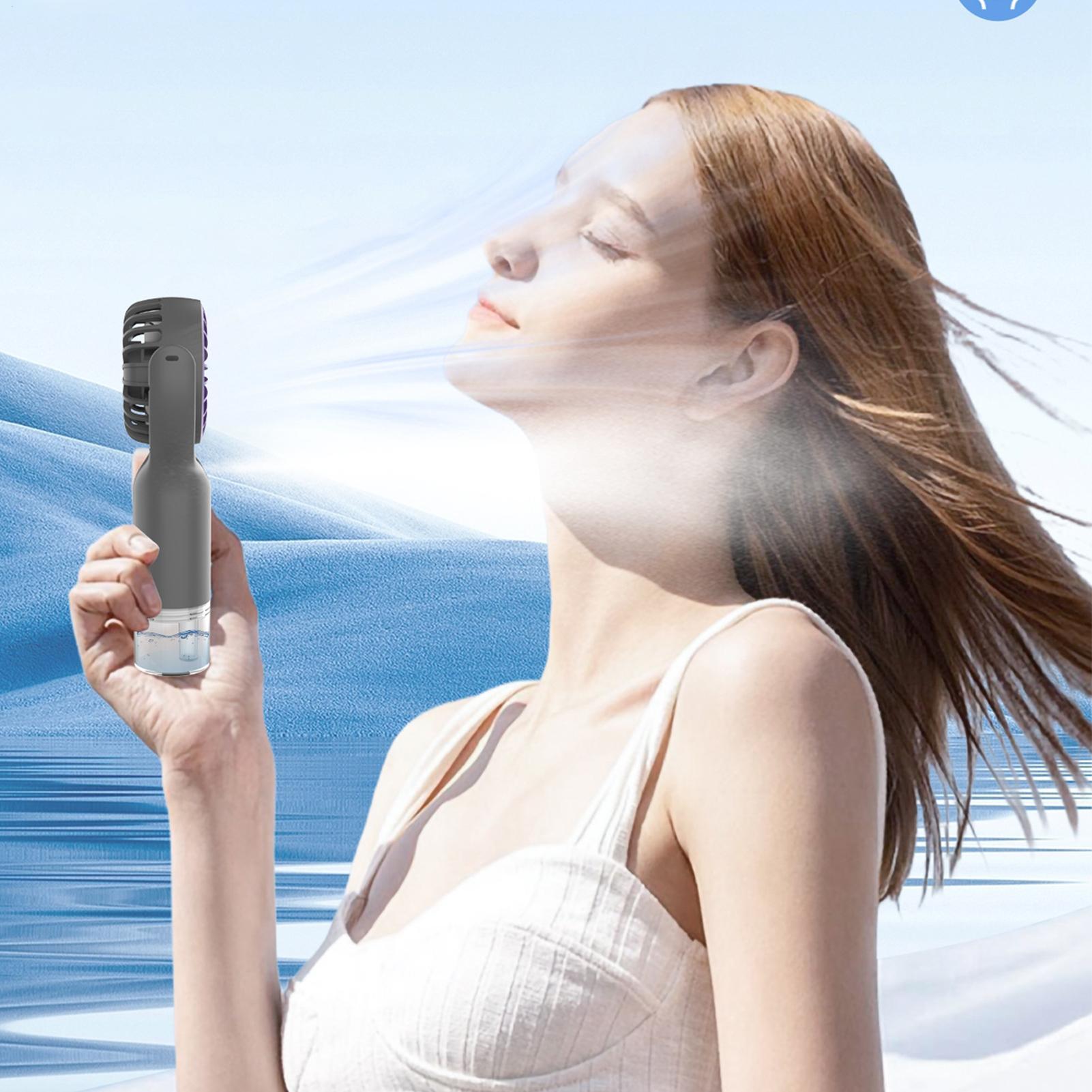 พัดลมพกพาพร้อมระบบพ่นหมอก ชาร์ - Outdoor Camping Misting Fan บทวิจารณ์และราคา