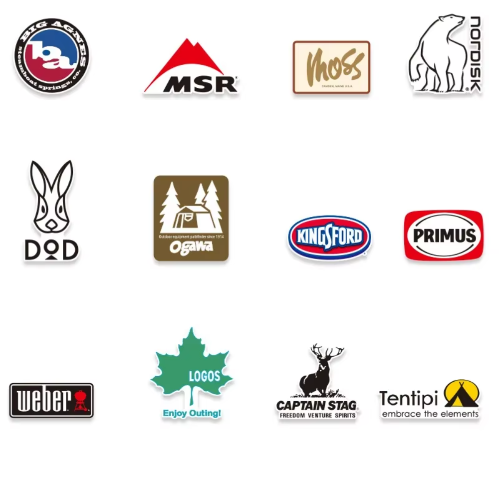 20 ชิ้นกลางแจ้งสติกเกอร์แพ็ค C - Outdoor Camping Brands บทวิจารณ์และราคา