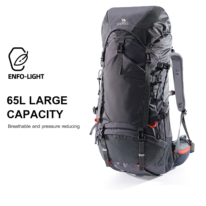 กระเป๋าเป้สะพายหลัง65L อูฐสีทอ - Lightweight Backpack 65L บทวิจารณ์และราคา