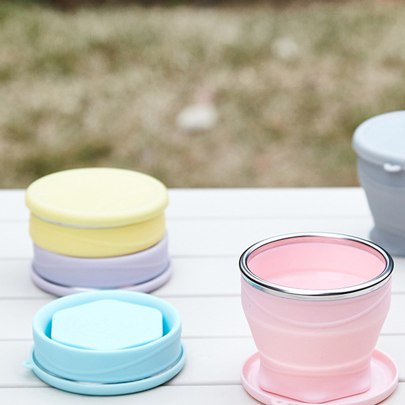 แก้วน้ำพับได้ซิลิโคนเกรดอาหาร  - Outdoor Camping Food บทวิจารณ์และราคา