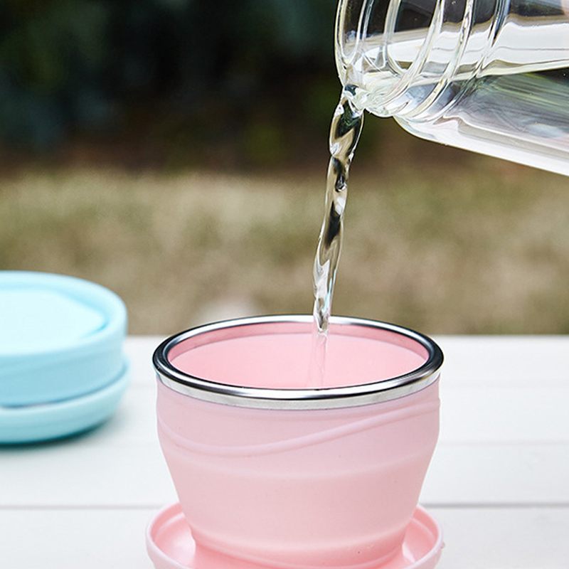 แก้วน้ำพับได้ซิลิโคนเกรดอาหาร  - Outdoor Camping Food บทวิจารณ์และราคา