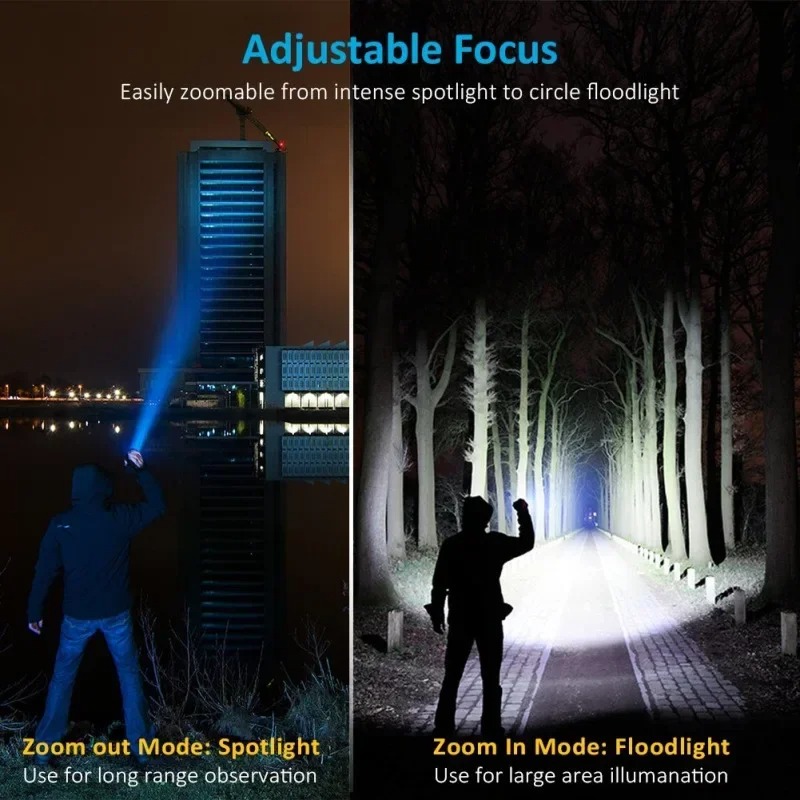 ไฟฉาย LED T6 แบบชาร์จไฟได้, ไฟ - Outdoor Camping Adventure บทวิจารณ์และราคา