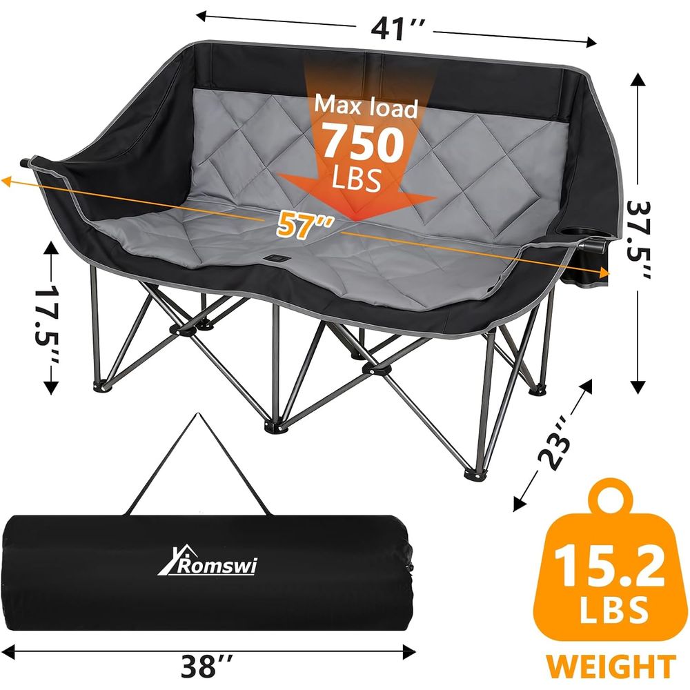 เก้าอี้แคมป์ปิ้งคู่, เก้าอี้แค - Outdoor Oversized Camping Chair บทวิจารณ์และราคา