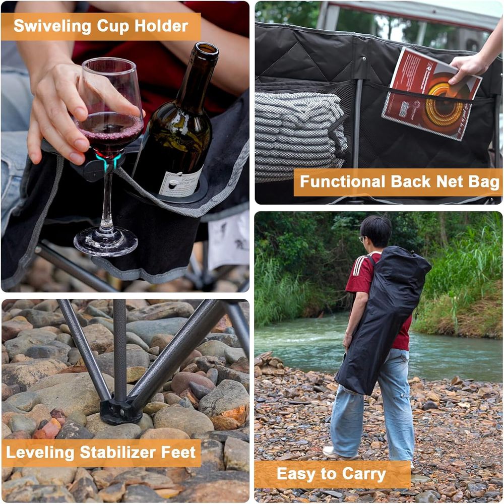 เก้าอี้แคมป์ปิ้งคู่, เก้าอี้แค - Outdoor Oversized Camping Chair บทวิจารณ์และราคา