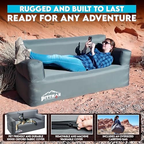 พิตต์แมน - โซฟาเป่าลมพร้อมปั๊ม - Outdoor Indoor Camping บทวิจารณ์และราคา