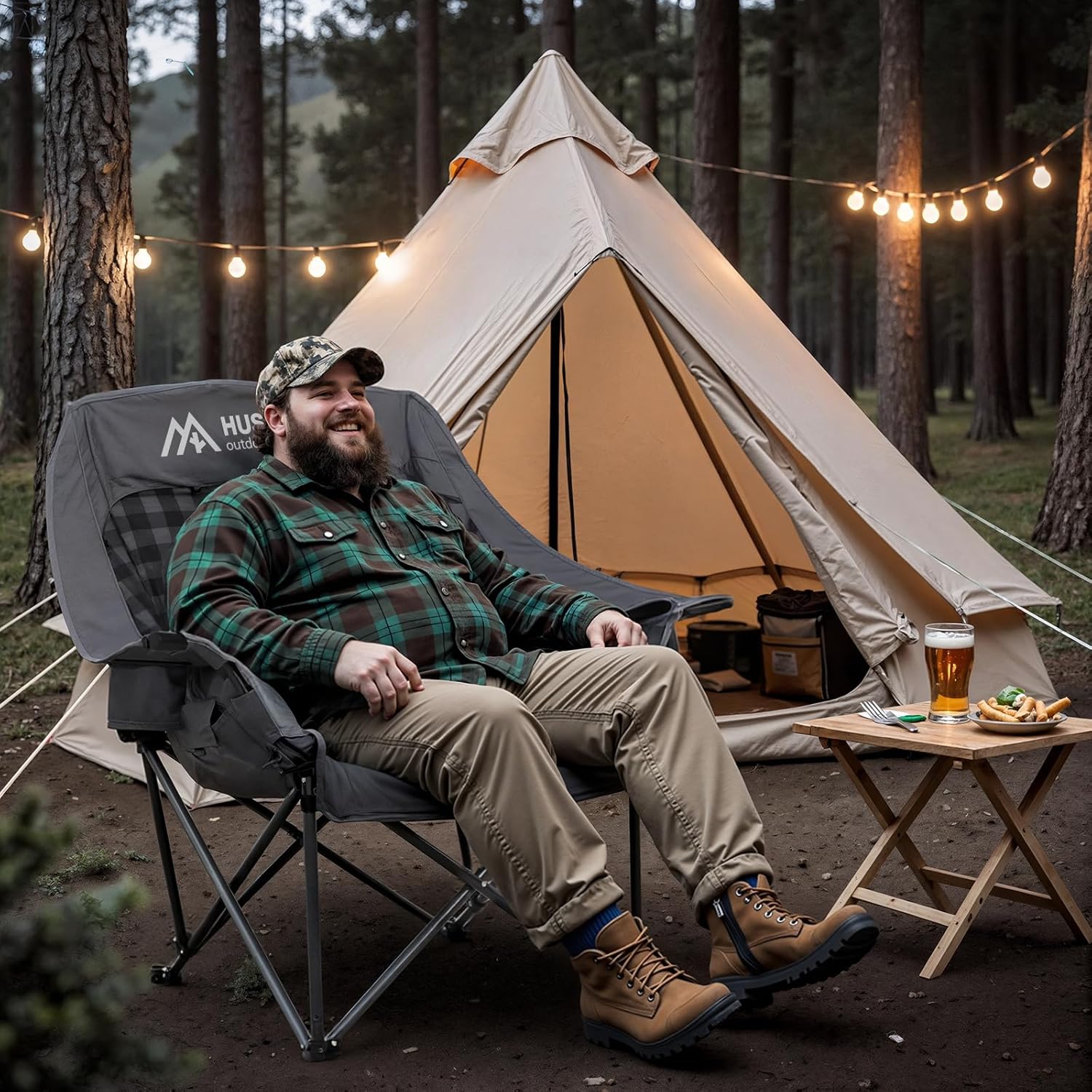 เก้าอี้แคมป์แบบมีระบบทำความร้อ - Outdoor Oversized Camping Chair บทวิจารณ์และราคา