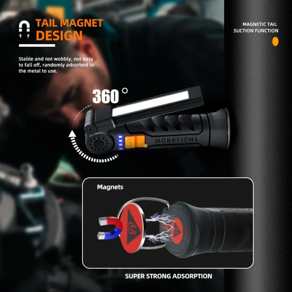 ไฟฉาย LED แบบพกพา COB ไฟฉายแบบ - Outdoor Camping Lighting บทวิจารณ์และราคา