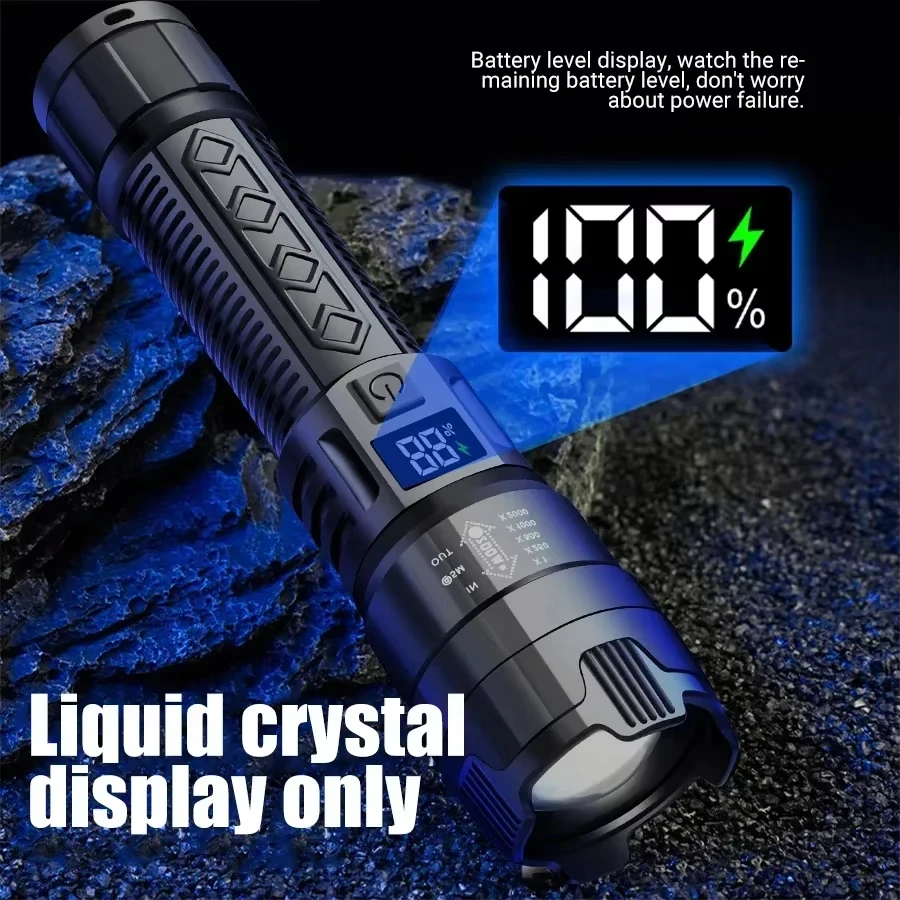 ไฟฉาย LED ยุทธวิธี 2000LM ชาร์ - Outdoor Camping Adventure บทวิจารณ์และราคา