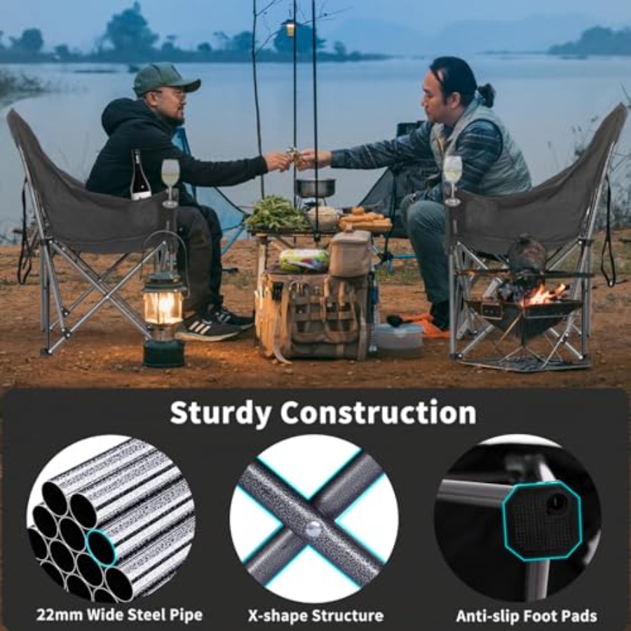 เก้าอี้แคมป์ปิ้งขนาดใหญ่สำหรับ - Outdoor Oversized Camping Chair บทวิจารณ์และราคา