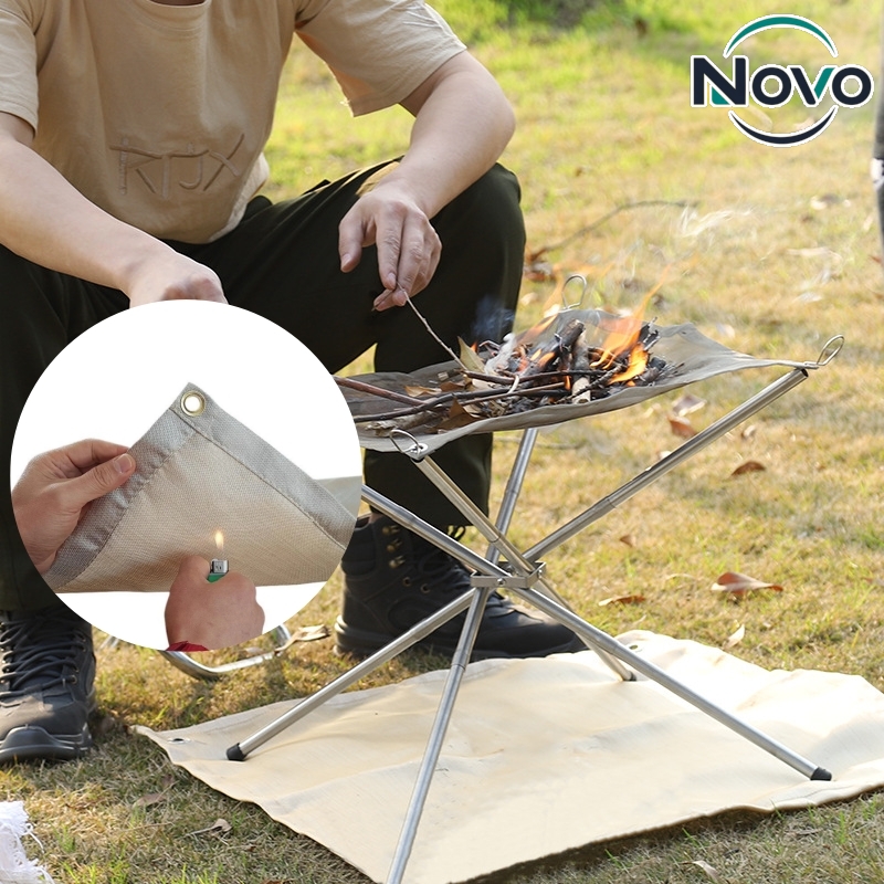 แผ่นรองกันไฟสำหรับตั้งแคมป์กลา - Outdoor Camping Fire Pit บทวิจารณ์และราคา