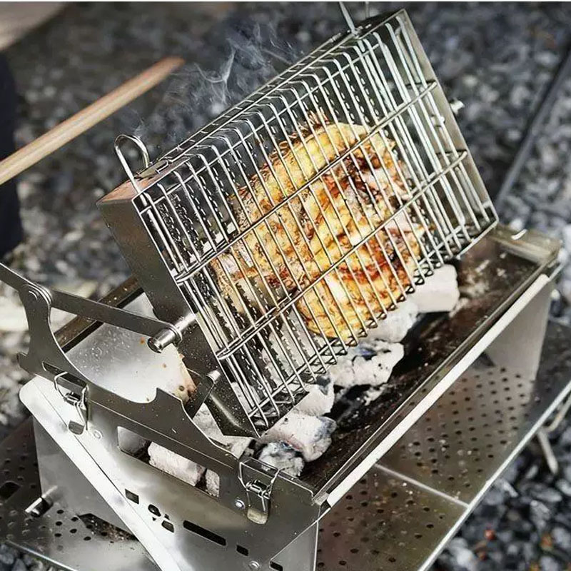 เตาย่างบาร์บีคิวแบบพลิกได้ 2 i - Outdoor Camping Fire Pit บทวิจารณ์และราคา