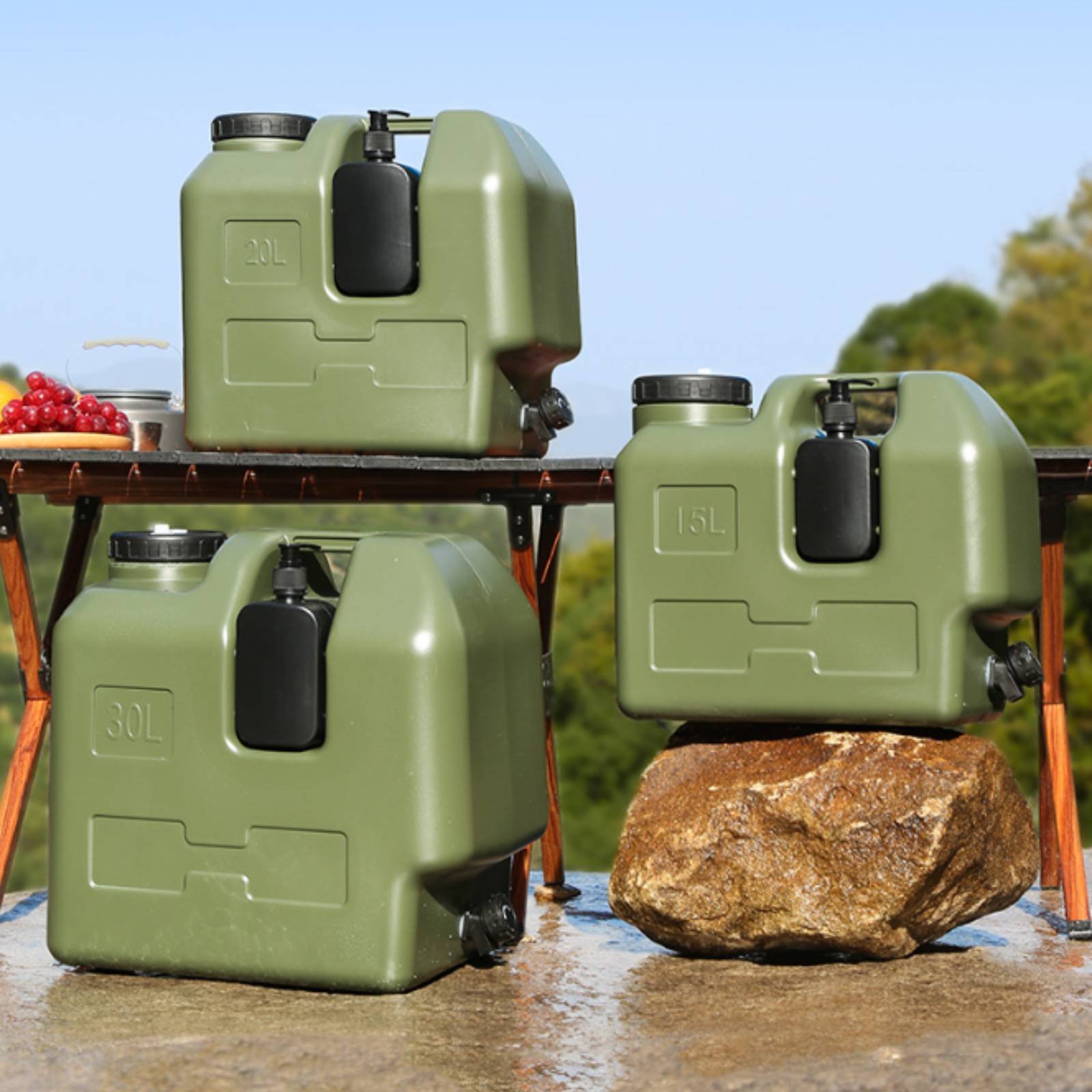 ภาชนะบรรจุน้ำพร้อมก๊อกน้ำ PE เ - Outdoor Camping Food บทวิจารณ์และราคา