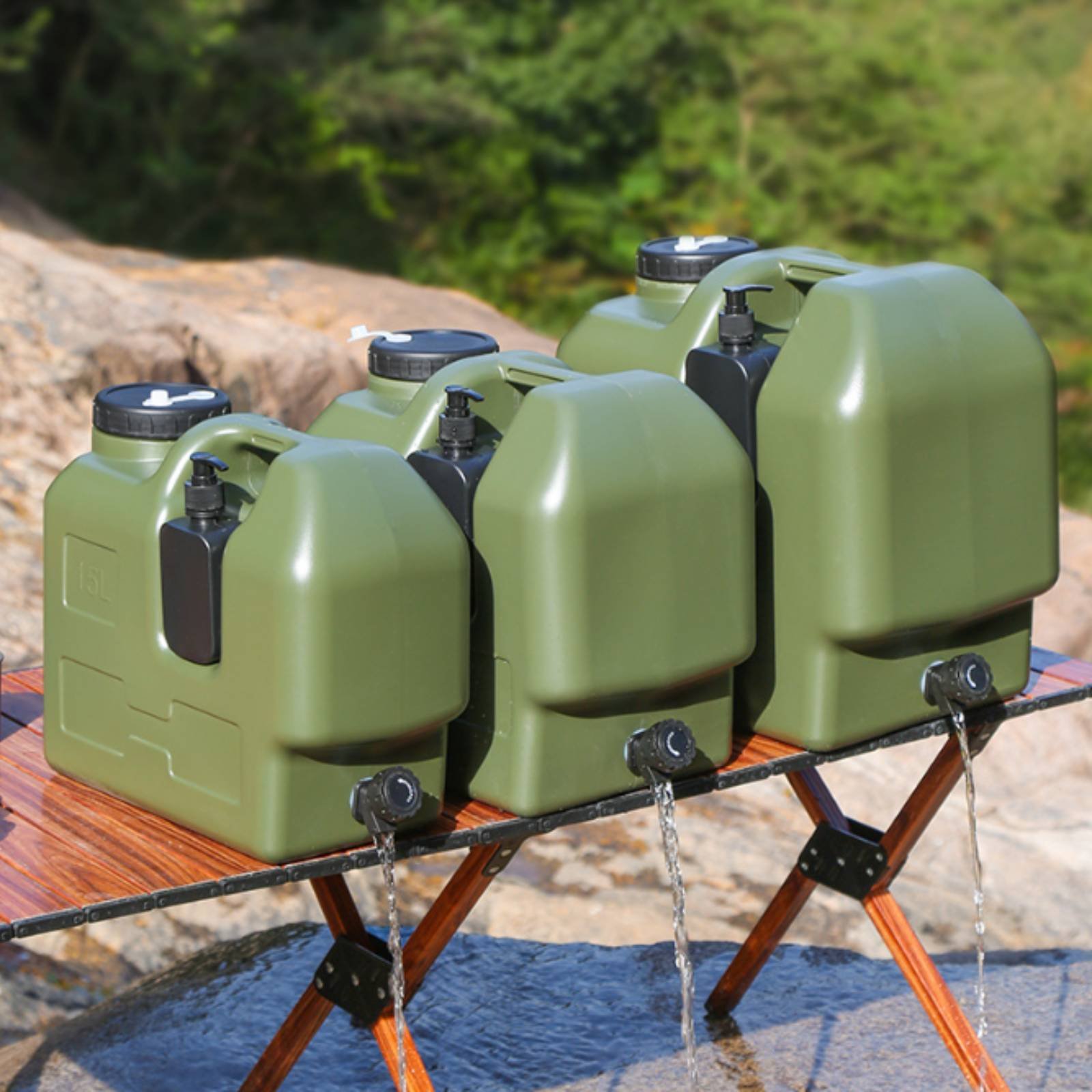 ภาชนะบรรจุน้ำพร้อมก๊อกน้ำ PE เ - Outdoor Camping Food บทวิจารณ์และราคา