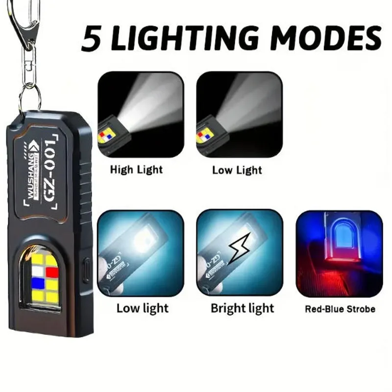 ไฟฉายพวงกุญแจ LED COB ขนาดเล็ก - Outdoor Camping Adventure บทวิจารณ์และราคา