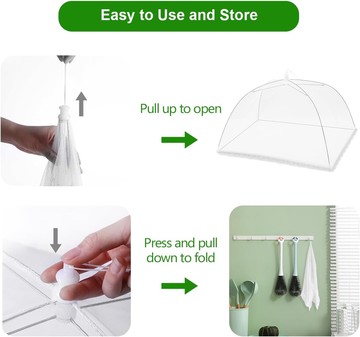 (6 ชิ้น) ผ้าคลุมอาหารแบบตาข่าย - Outdoor Camping Food บทวิจารณ์และราคา