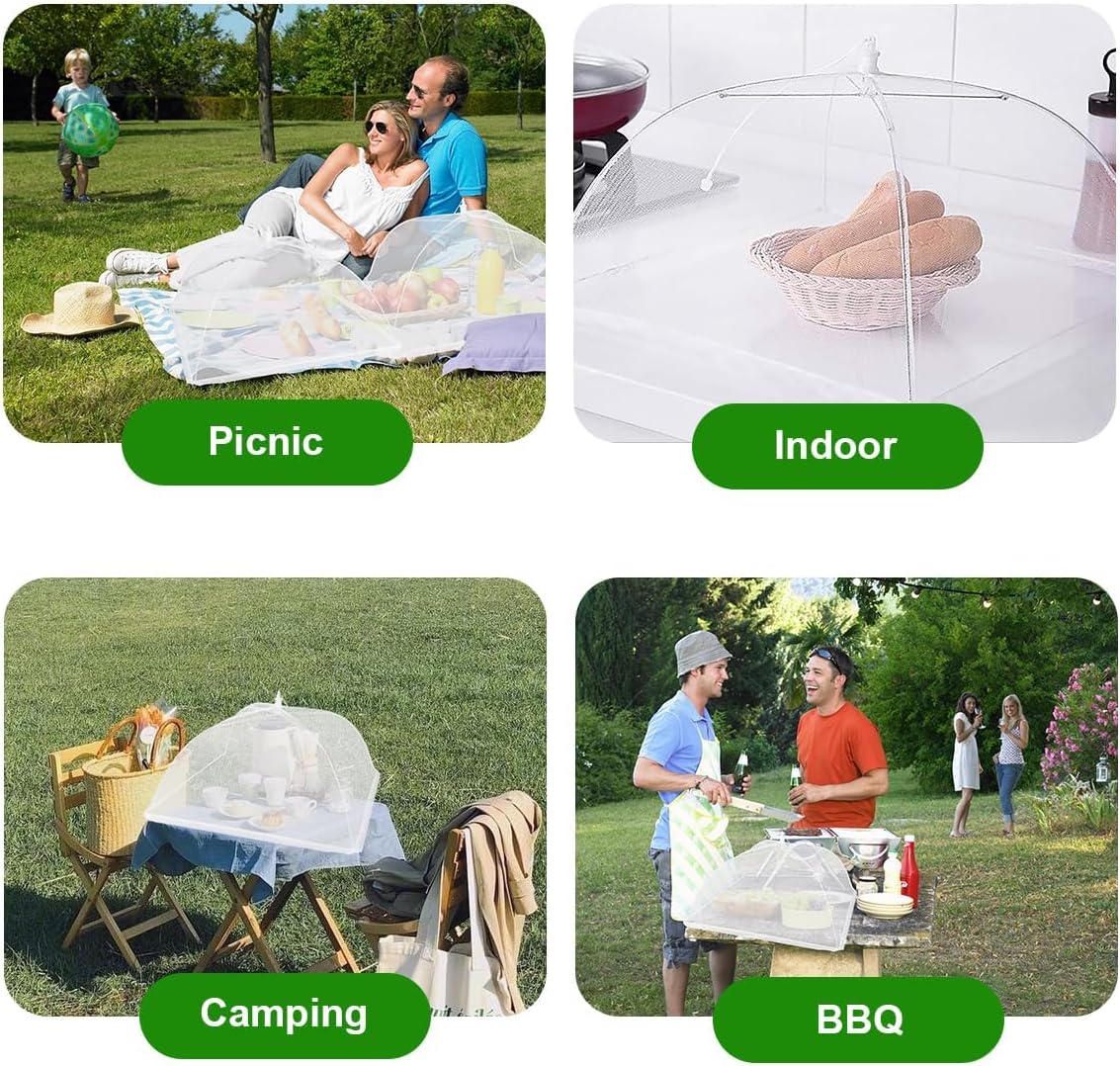 (6 ชิ้น) ผ้าคลุมอาหารแบบตาข่าย - Outdoor Camping Food บทวิจารณ์และราคา