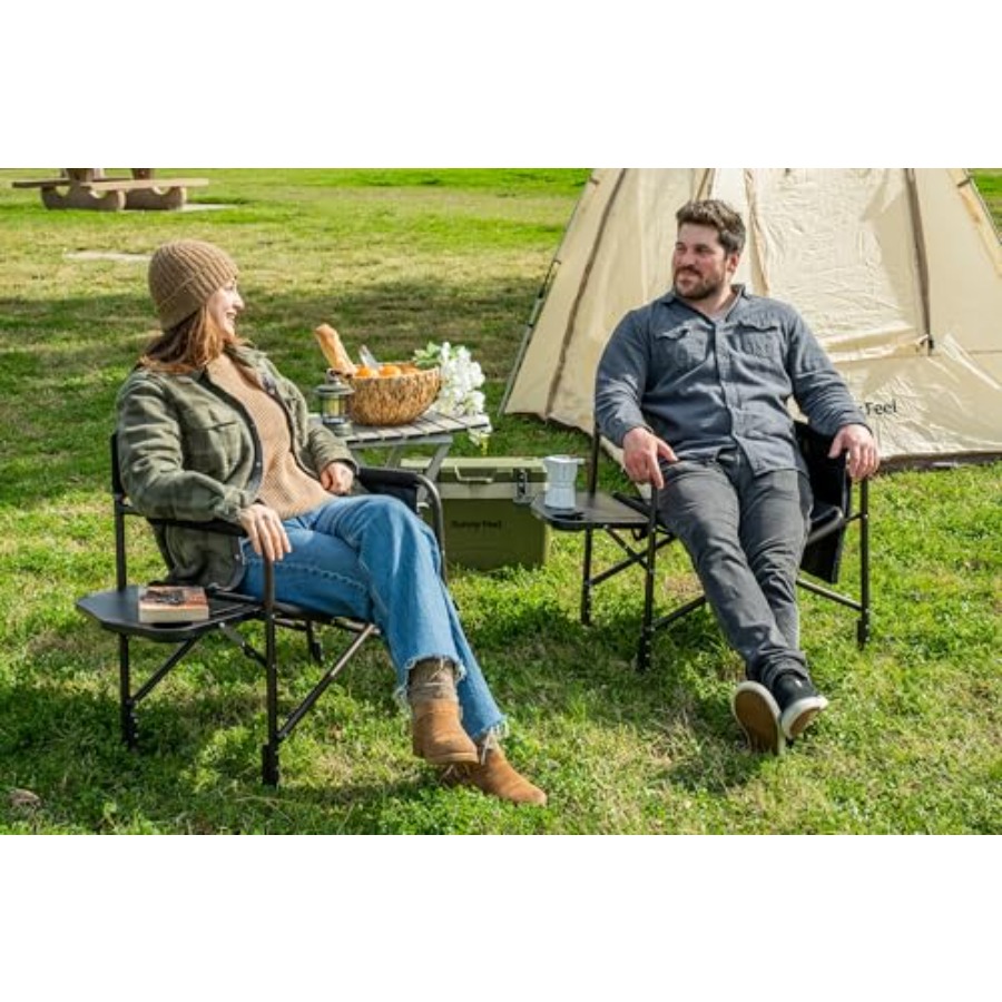 เก้าอี้ผู้กำกับสำหรับตั้งแคมป์ - Outdoor Oversized Camping Chair บทวิจารณ์และราคา