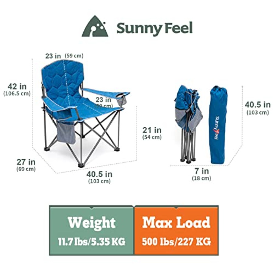 เก้าอี้แคมป์ปิ้งขนาดใหญ่พิเศษ  - Outdoor Oversized Camping Chair บทวิจารณ์และราคา