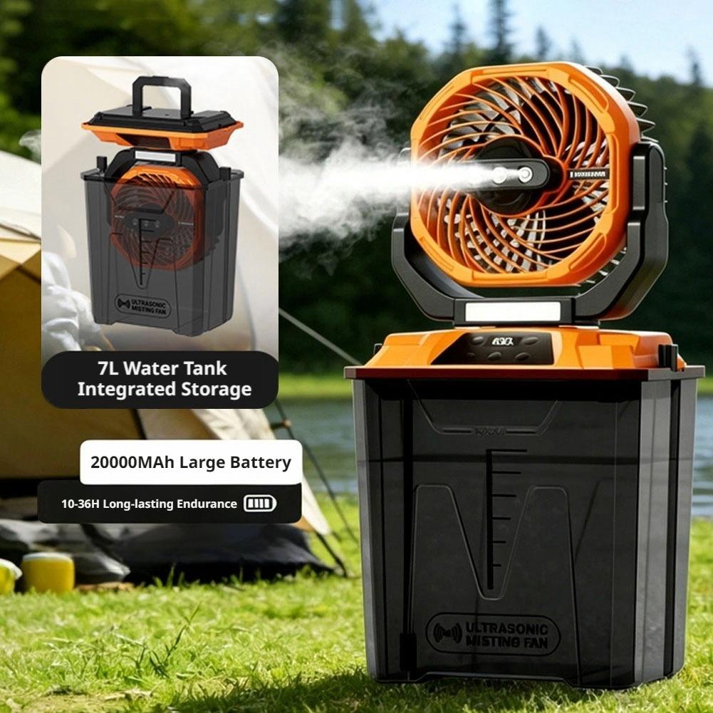 พัดลมพ่นละอองน้ำแบบพกพาสำหรับต - Outdoor Camping Misting Fan บทวิจารณ์และราคา