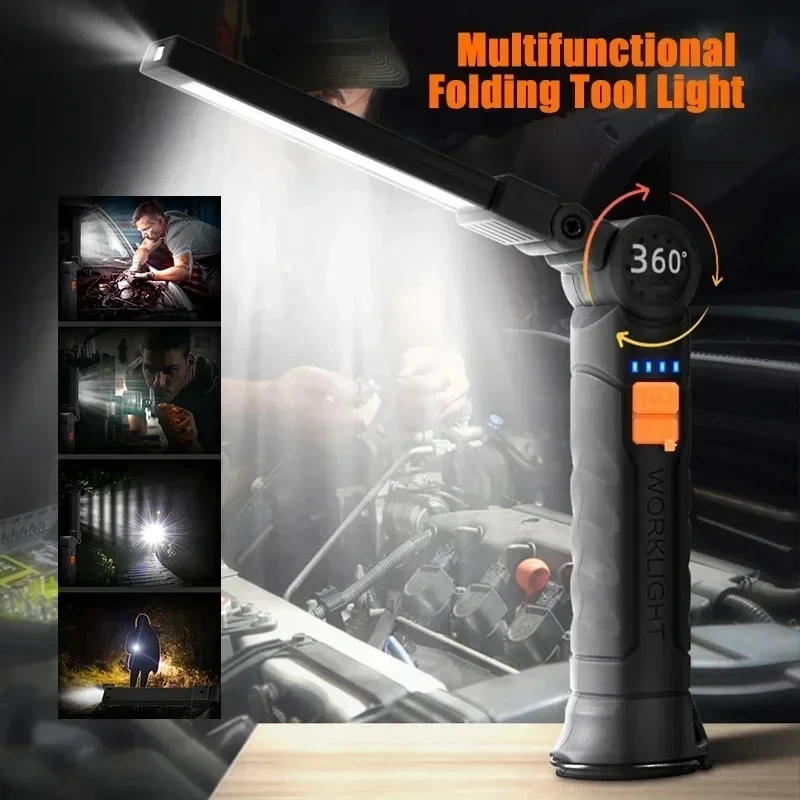 ไฟฉาย LED แบบพกพา COB แบบชาร์จ - Battery Outdoor Camping บทวิจารณ์และราคา