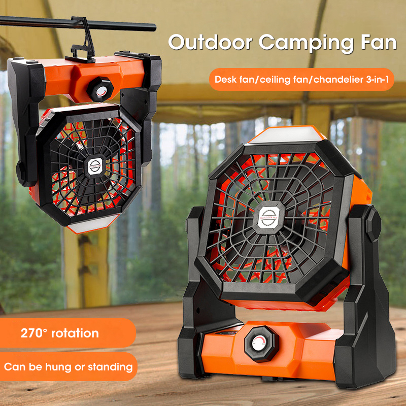 พัดลมตั้งแคมป์ขนาด 10000mAh พร - Outdoor Camping Misting Fan บทวิจารณ์และราคา