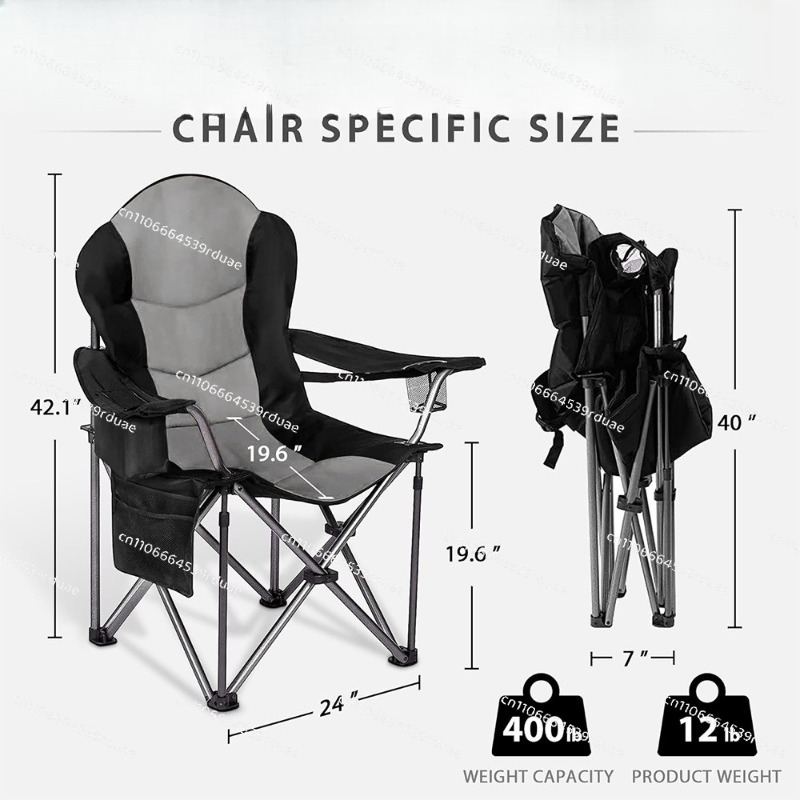 เก้าอี้พับสำหรับตั้งแคมป์กลางแ - Outdoor Oversized Camping Chair บทวิจารณ์และราคา
