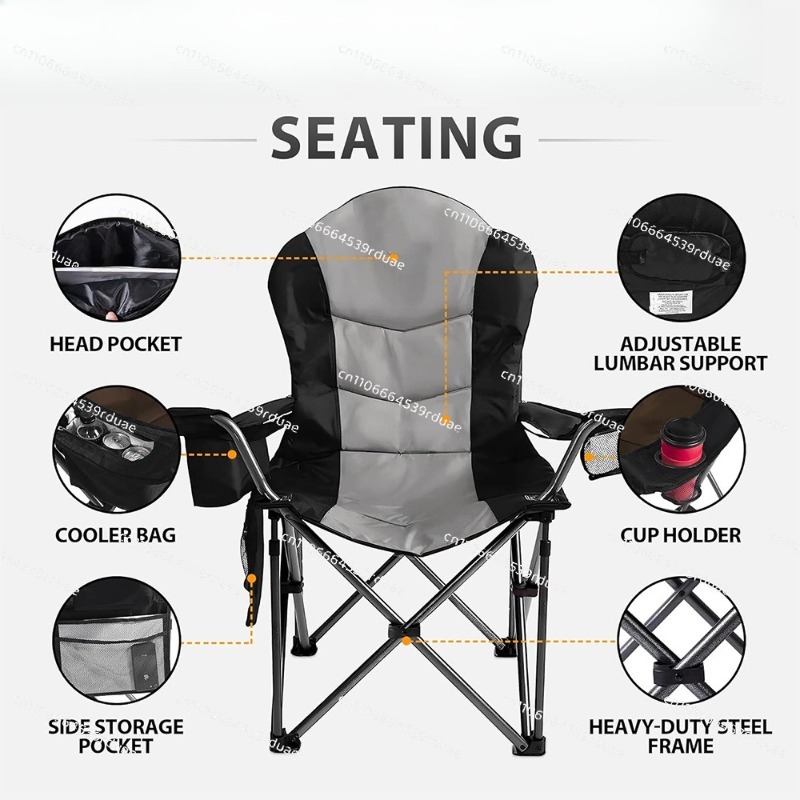 เก้าอี้พับสำหรับตั้งแคมป์กลางแ - Outdoor Oversized Camping Chair บทวิจารณ์และราคา