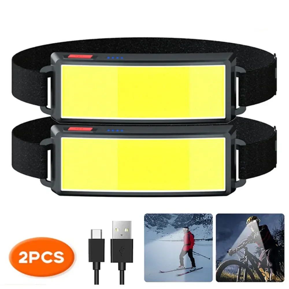 COB ไฟหน้า LED แบบพกพา ไฟหน้าส - Battery Outdoor Camping บทวิจารณ์และราคา