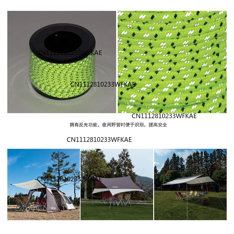 เชือกสะท้อนแสงคุณภาพสูงสำหรับก - Camping Rope บทวิจารณ์และราคา