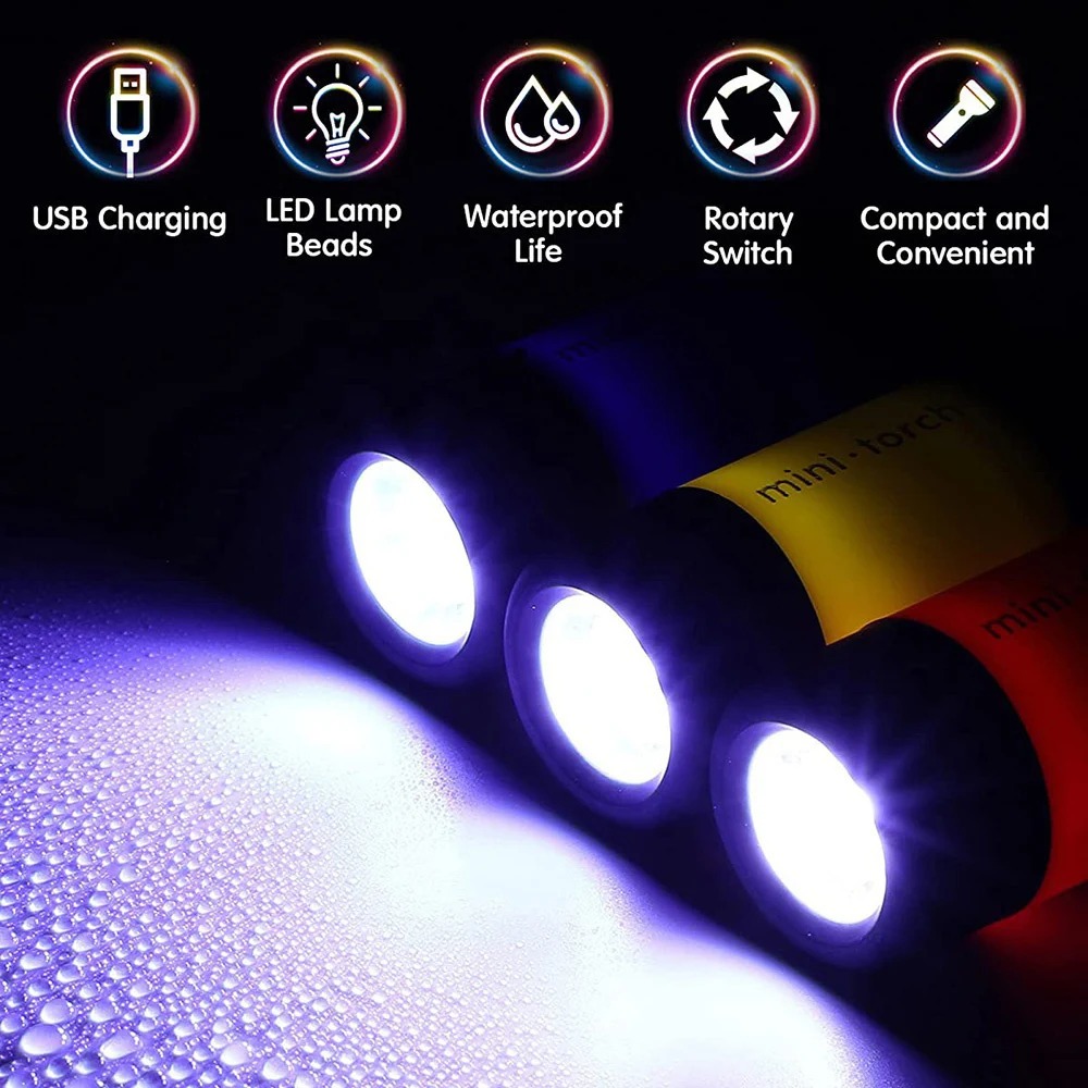USB ชาร์จไฟได้ ไฟฉายขนาดเล็กสำ - Outdoor Camping Adventure บทวิจารณ์และราคา