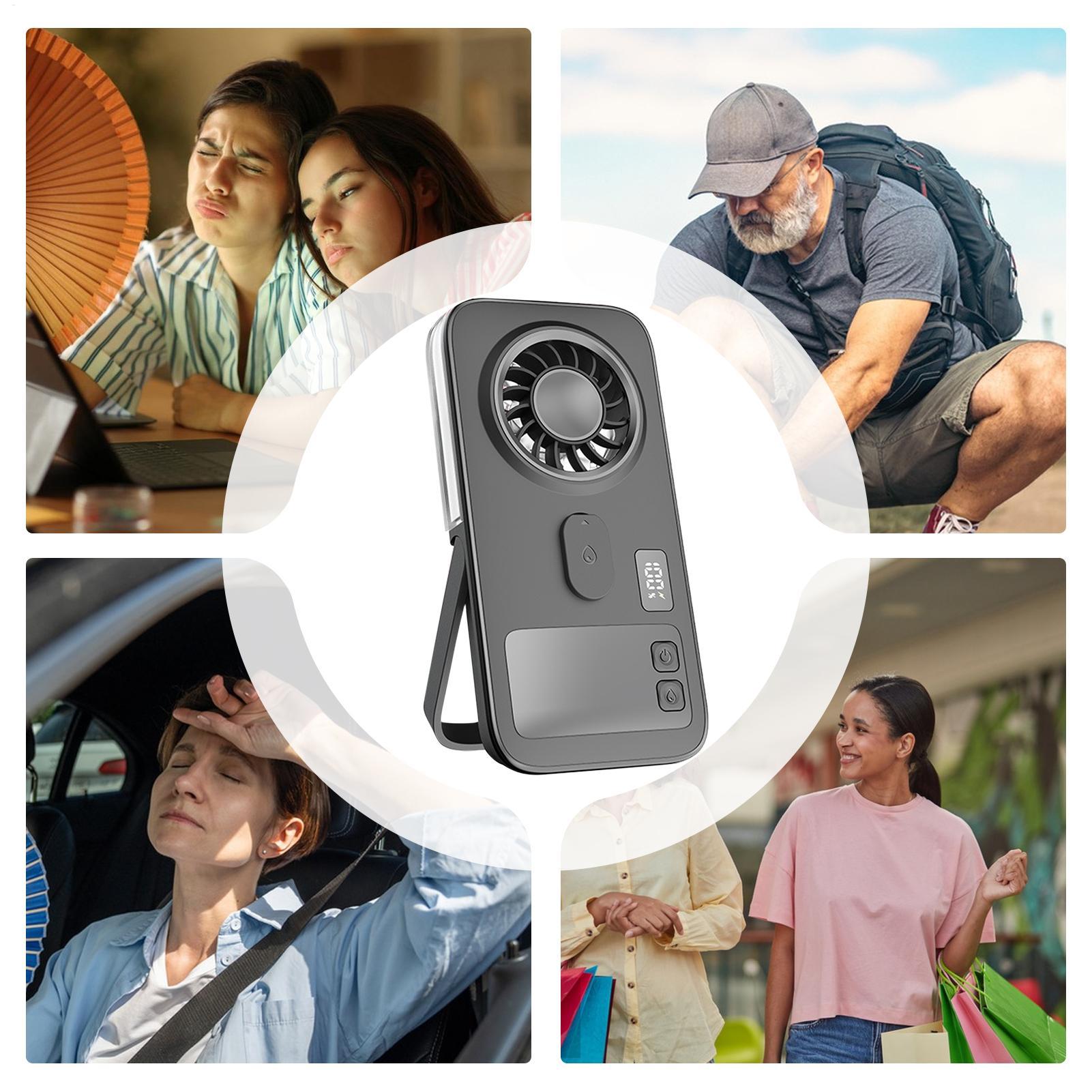 พัดลมพร้อมจอแสดงผลดิจิตอลแบบพ่ - Outdoor Camping Misting Fan บทวิจารณ์และราคา