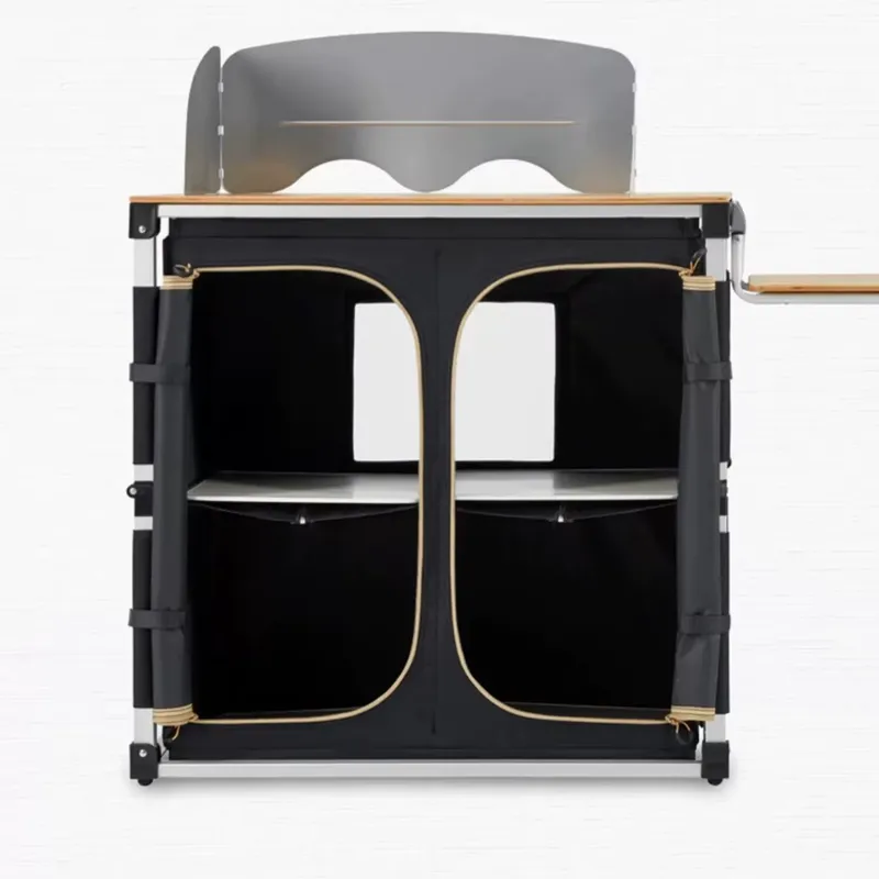 โต๊ะพับได้แบบพกพาสำหรับตั้งแคม - Outdoor Camping Kitchen With Sink บทวิจารณ์และราคา