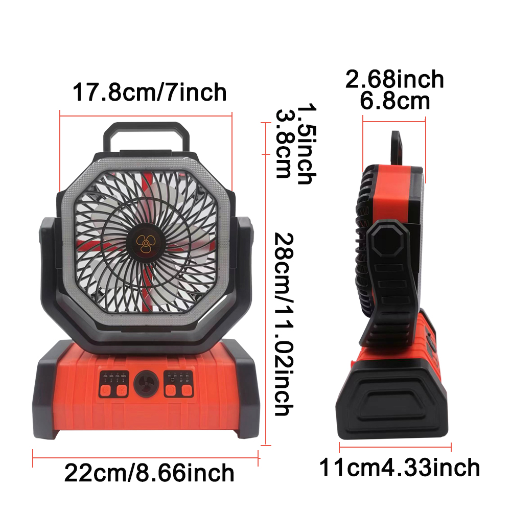 พัดลมไฟฟ้าแบบพกพาพร้อมไฟ LED แ - Outdoor Camping Misting Fan บทวิจารณ์และราคา