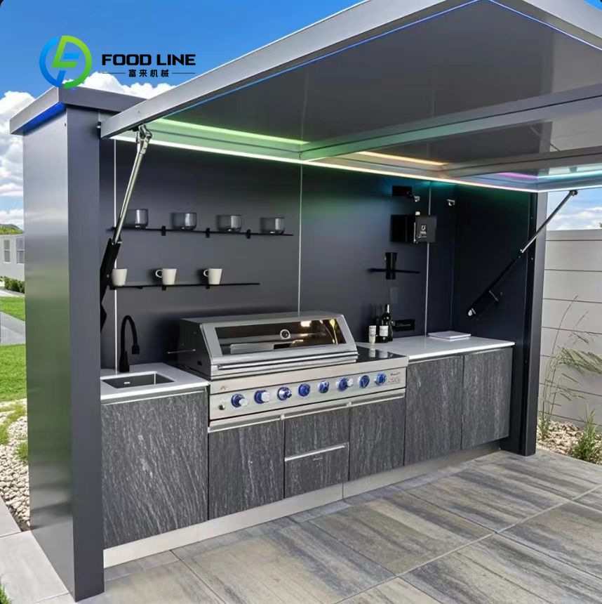 รถเข็นครัวกลางแจ้งแบบพกพาปรับแ - Outdoor Camping Kitchen With Sink บทวิจารณ์และราคา