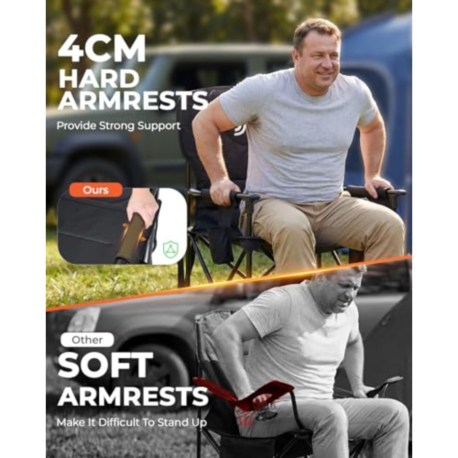 เก้าอี้ตั้งแคมป์กลางแจ้ง: โครง - Outdoor Oversized Camping Chair บทวิจารณ์และราคา